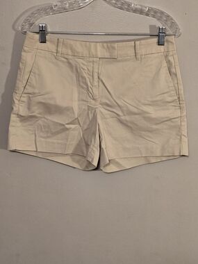 Ann Taylor Cream Tailored Bermuda Shorts